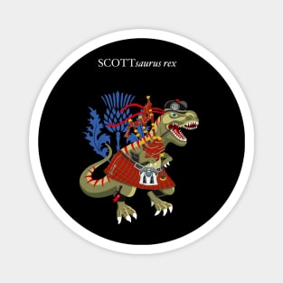 Clanosaurus Rex SCOTTsaurus rex Plaid Scott Modern Scotland Ireland Family Tartan Magnet